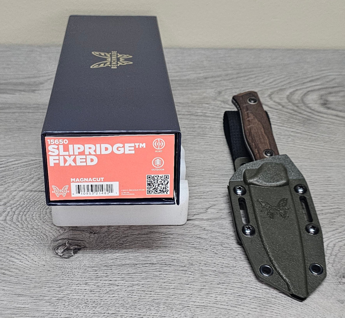 B-USA 15650 SLIPR1DGE FIXED BLADE KNIFE MADE on a BENCH in Oregon