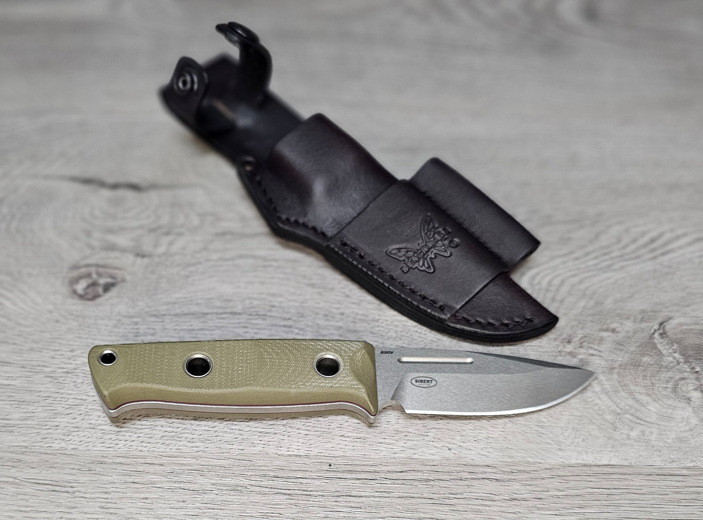 B-USA 165-1 MINI BUSHCR*FTER FIXED BLADE KNIFE. MADE on a BENCH in Oregon