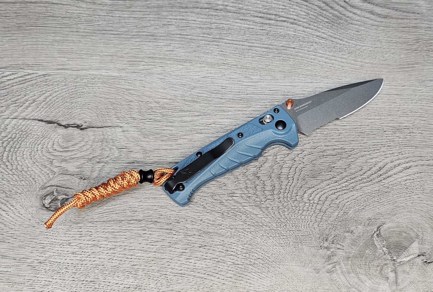 B-USA 18065s M*NI ADIRA WATER SERIES FOLDING KNIFE MADE on a BENCH in Oregon