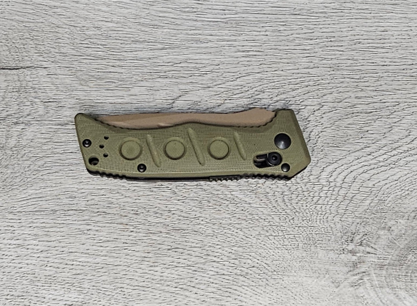 B-USA 2730FE-2 MINI AUTO ADAM*S OD GREEN G10 AUTO OPENING (NON 0TF) KNIFE . MADE on a BENCH in Oregon
