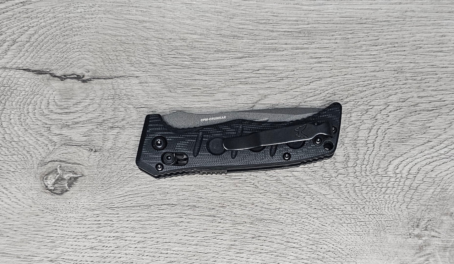 B-USA 2730GY-1 MINI AUTO ADAM*S BLACK G10 AUTO OPENING (NON 0TF) KNIFE . MADE on a BENCH in Oregon