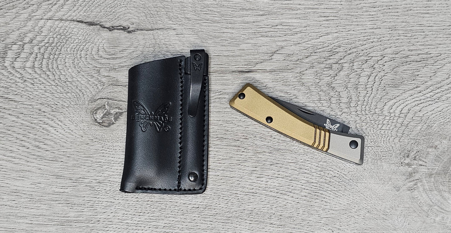 B-USA 315BK-01 SUC*ESSOR BURNT BRASS ALUMINUM FOLDING KNIFE & SHEATH