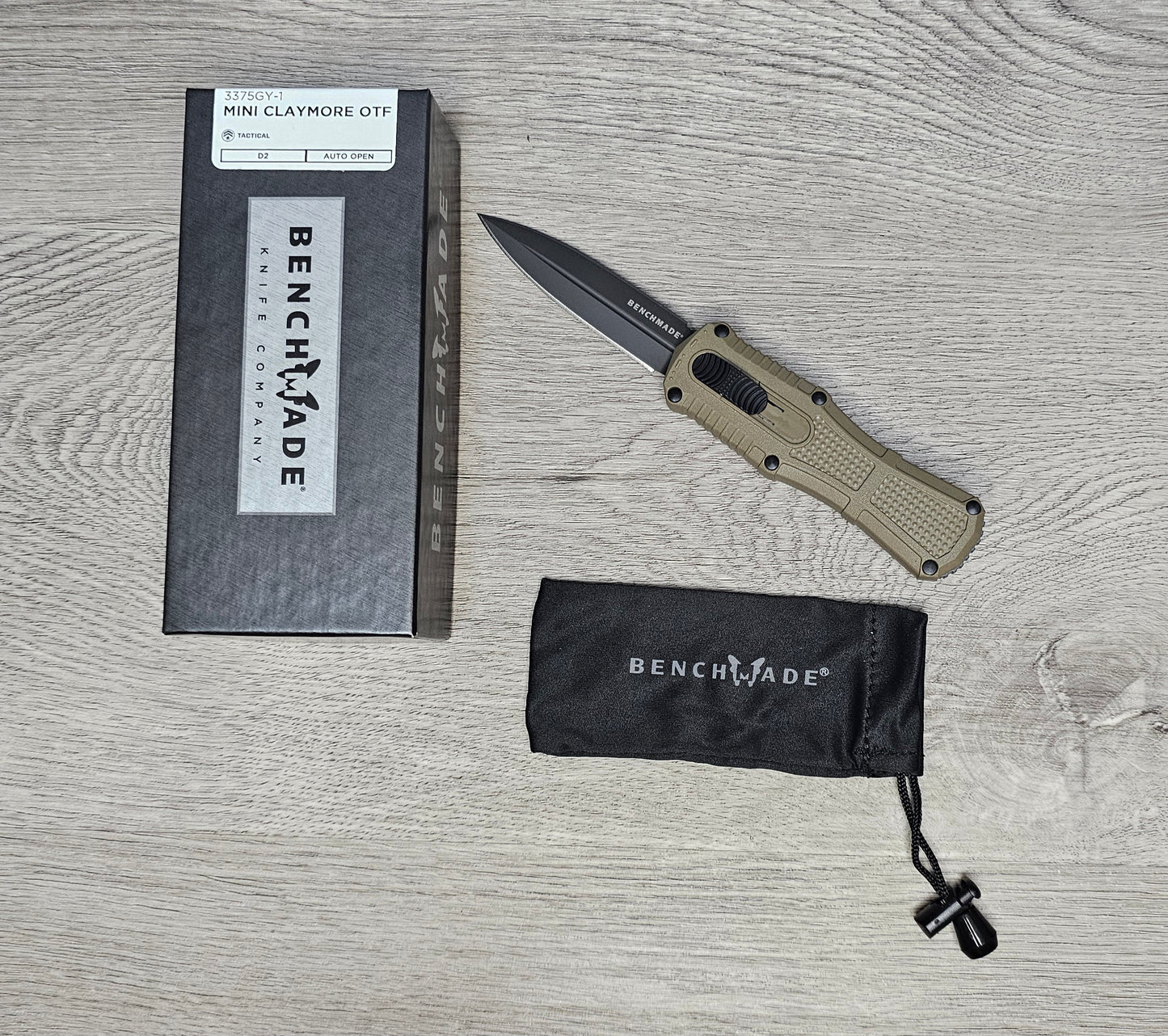 B-USA 3375GY-1 MIN^ CLAYMORE OUT THF FRONT RANGER GREEN KNIFE. MADE on a BENCH in Oregon