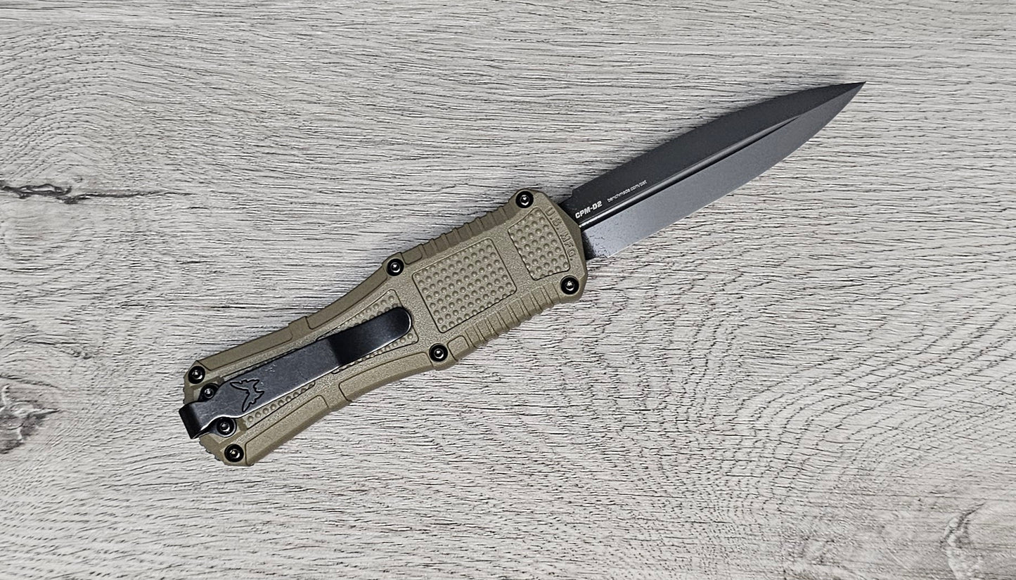 B-USA 3375GY-1 MIN^ CLAYMORE OUT THF FRONT RANGER GREEN KNIFE. MADE on a BENCH in Oregon