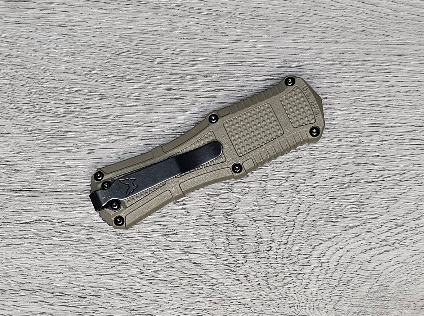B-USA 3375GY-1 MIN^ CLAYMORE OUT THF FRONT RANGER GREEN KNIFE. MADE on a BENCH in Oregon