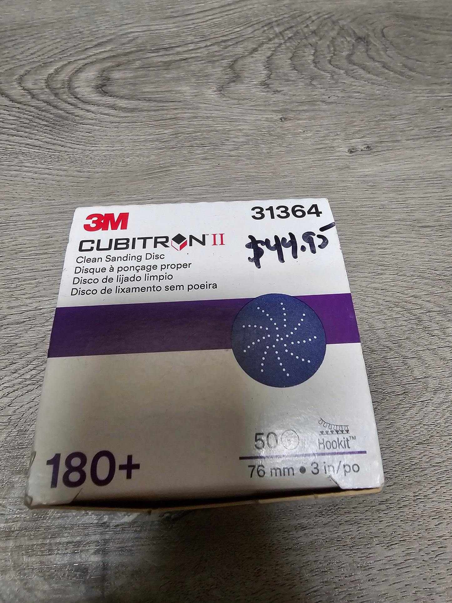 3M 31464 CUBITRON HOOK IT 180 GRIT 3' SAND PAPER
