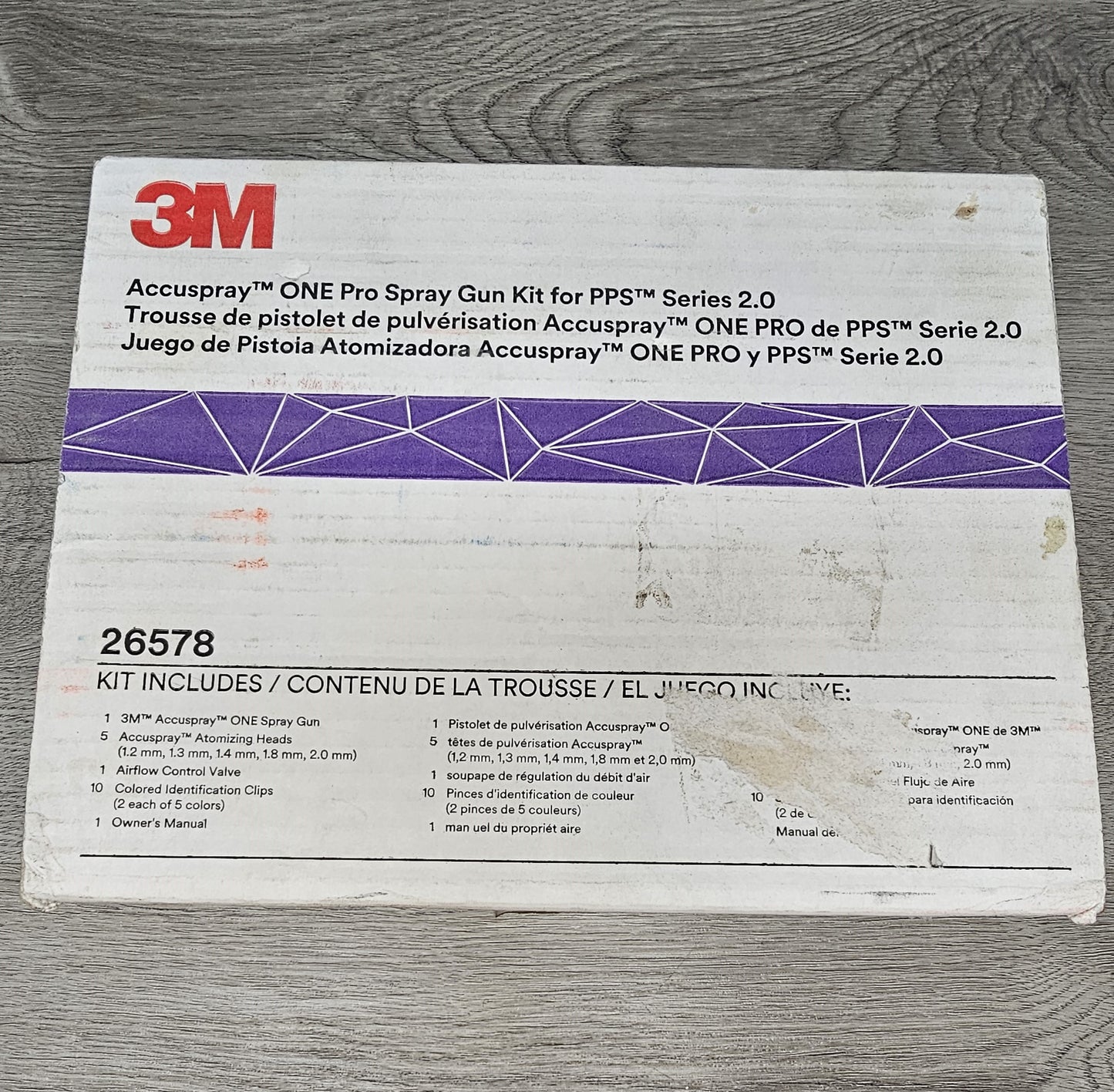 3M ACCUSPRAY ONE PAINT GUN TRUCK WORN BOX GUN IS BRAN NEW 5 TIP SIZES INCLUDED