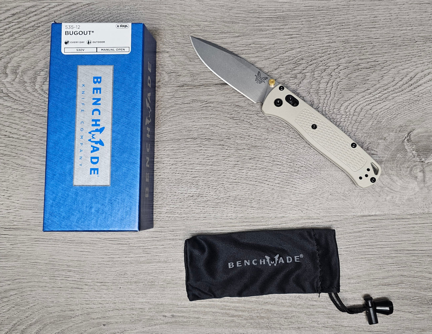 B-USA 535-12 BUGO*T TAN MADE on a BENCH in Oregon