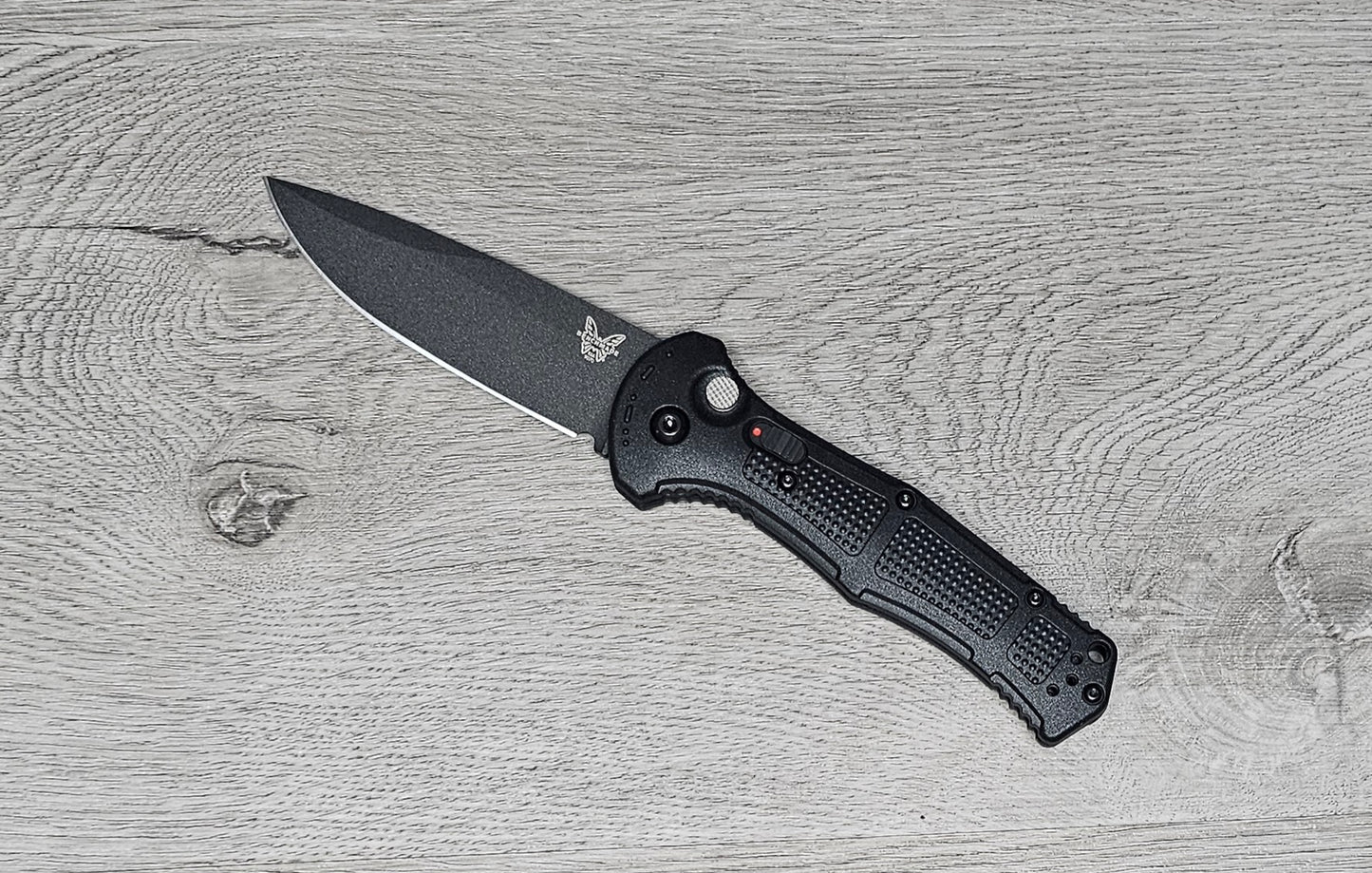 B-USA 9070BK CLAYM*RE AUTO OPENING (NON 0TF) BLACK KNIFE . MADE on a BENCH in Oregon