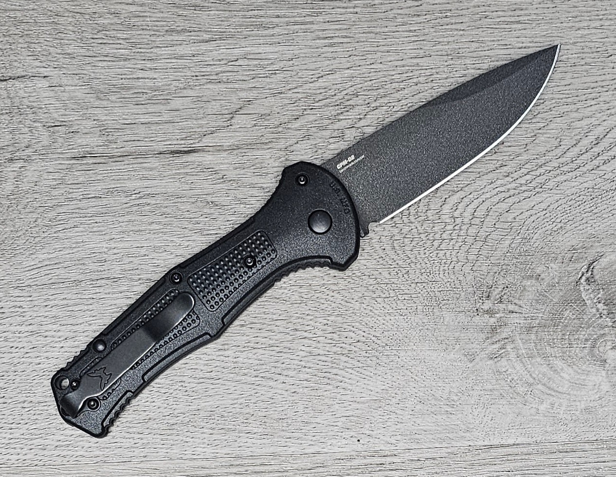 B-USA 9070BK CLAYM*RE AUTO OPENING (NON 0TF) BLACK KNIFE . MADE on a BENCH in Oregon