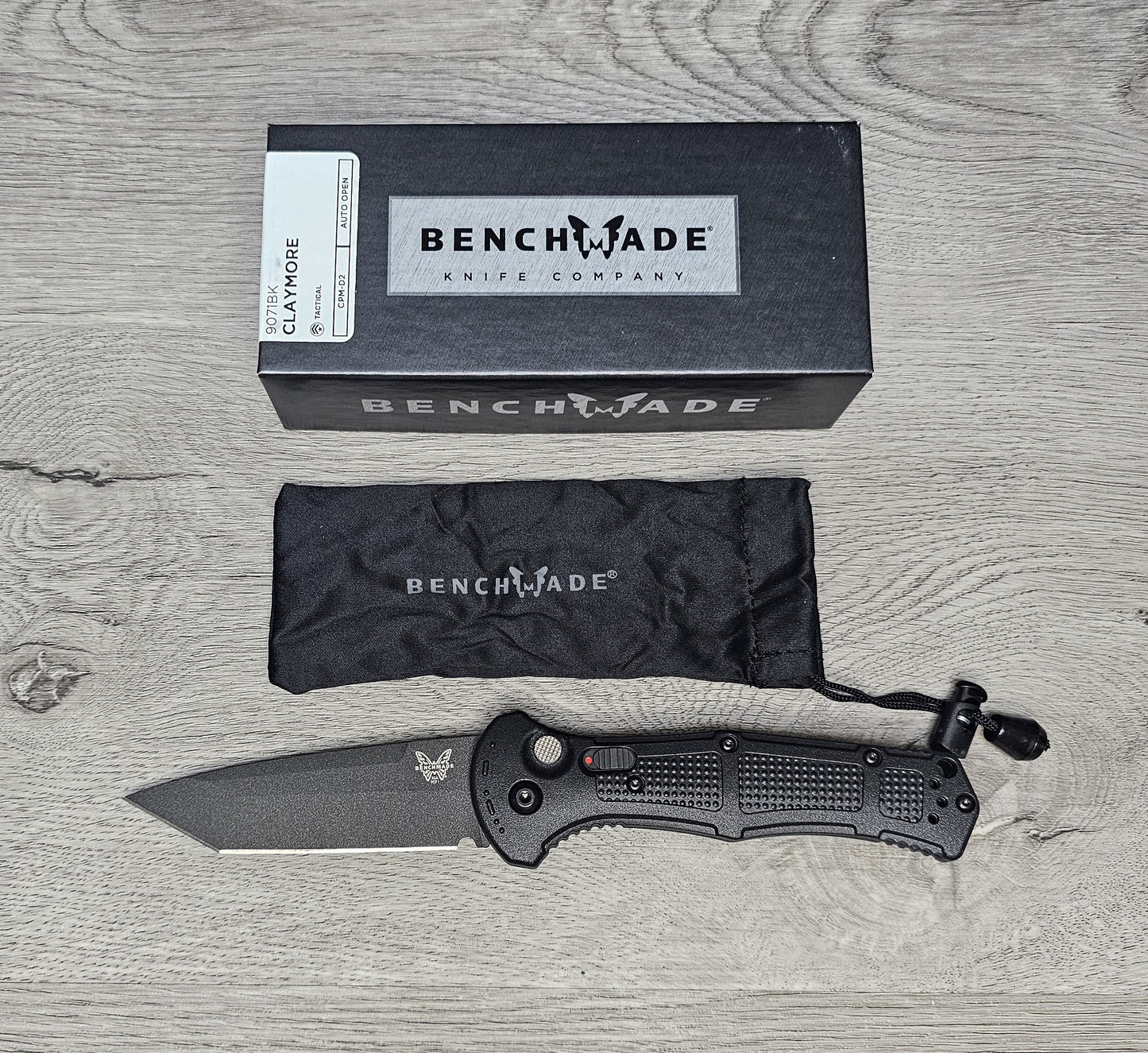 B-USA 9071BK CLAYM*RE AUTO OPENING (NON 0TF) KNIFE . MADE on a BENCH in Oregon