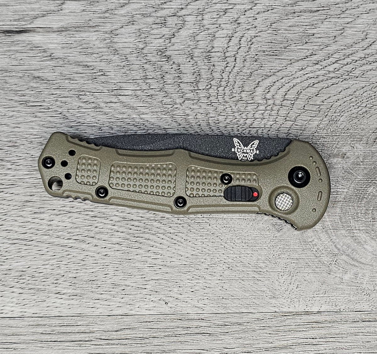 B-USA 9570bk-1 Mini CLAYM*RE AUTO OPENING (NON 0TF) RANGER GREEN KNIFE . MADE on a BENCH in Oregon