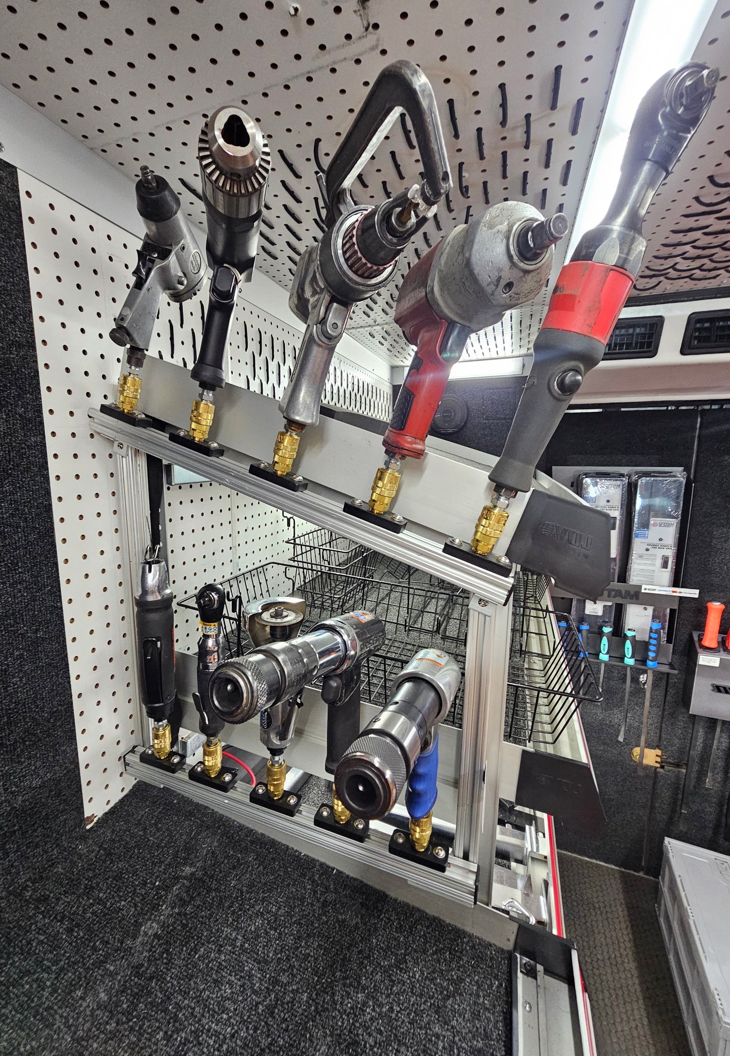 Air Tool Display with your CORE......MOUNTS TO THE SIDE OF YOUR EXISTING ALUMINUM SHELVES