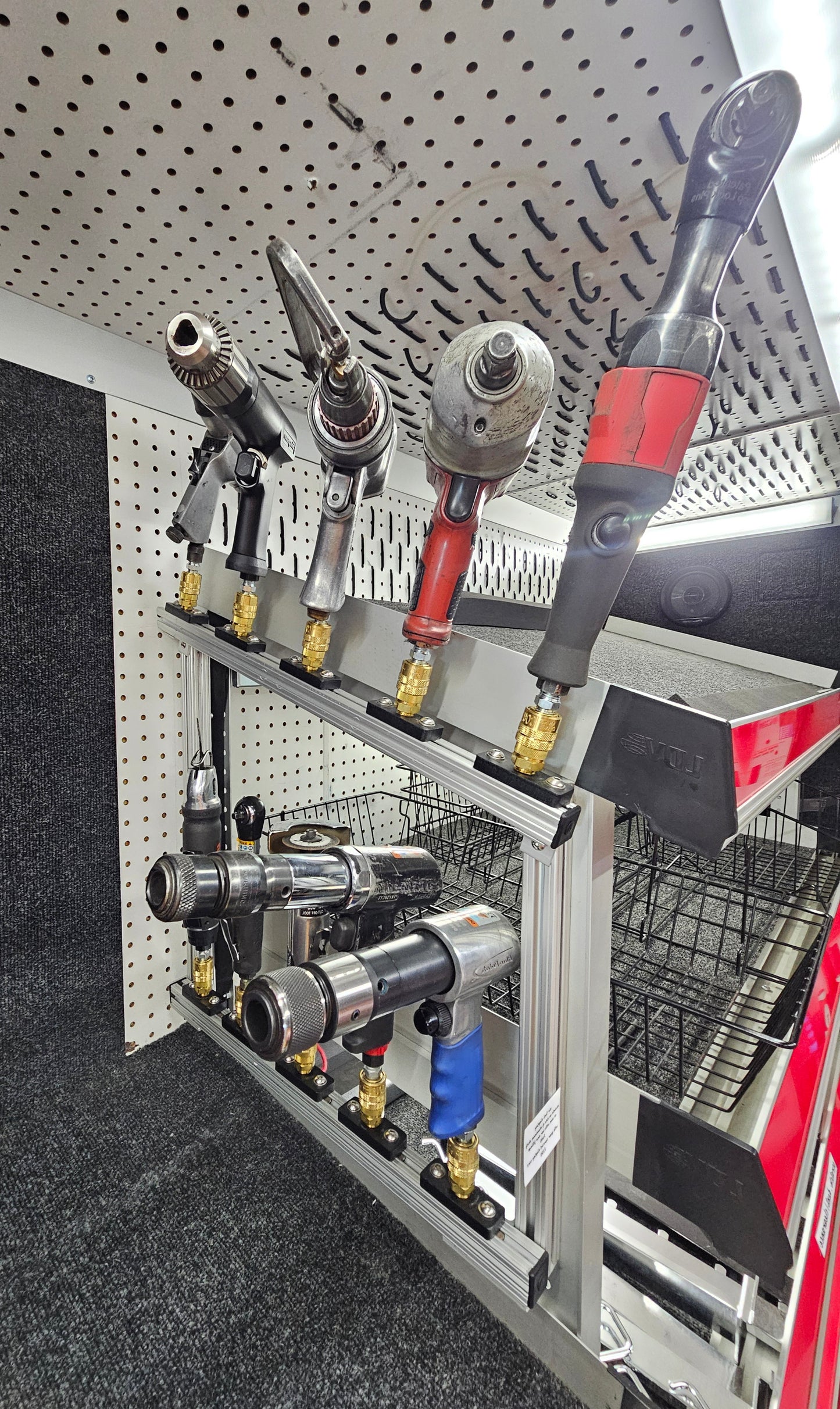 Air Tool Display with your CORE......MOUNTS TO THE SIDE OF YOUR EXISTING ALUMINUM SHELVES