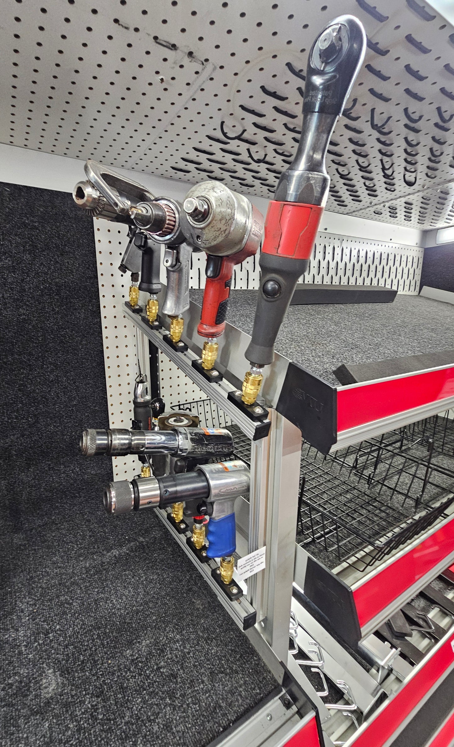 Air Tool Display with your CORE......MOUNTS TO THE SIDE OF YOUR EXISTING ALUMINUM SHELVES