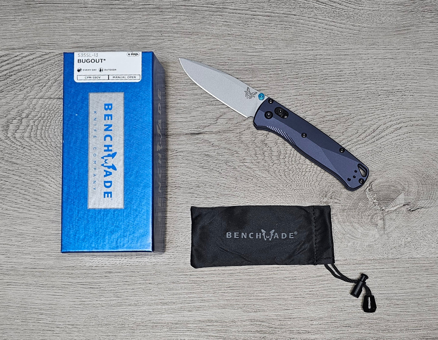 B-USA 535SL-13 BUGO*T BLUE ALUMINUM MADE on a BENCH in Oregon