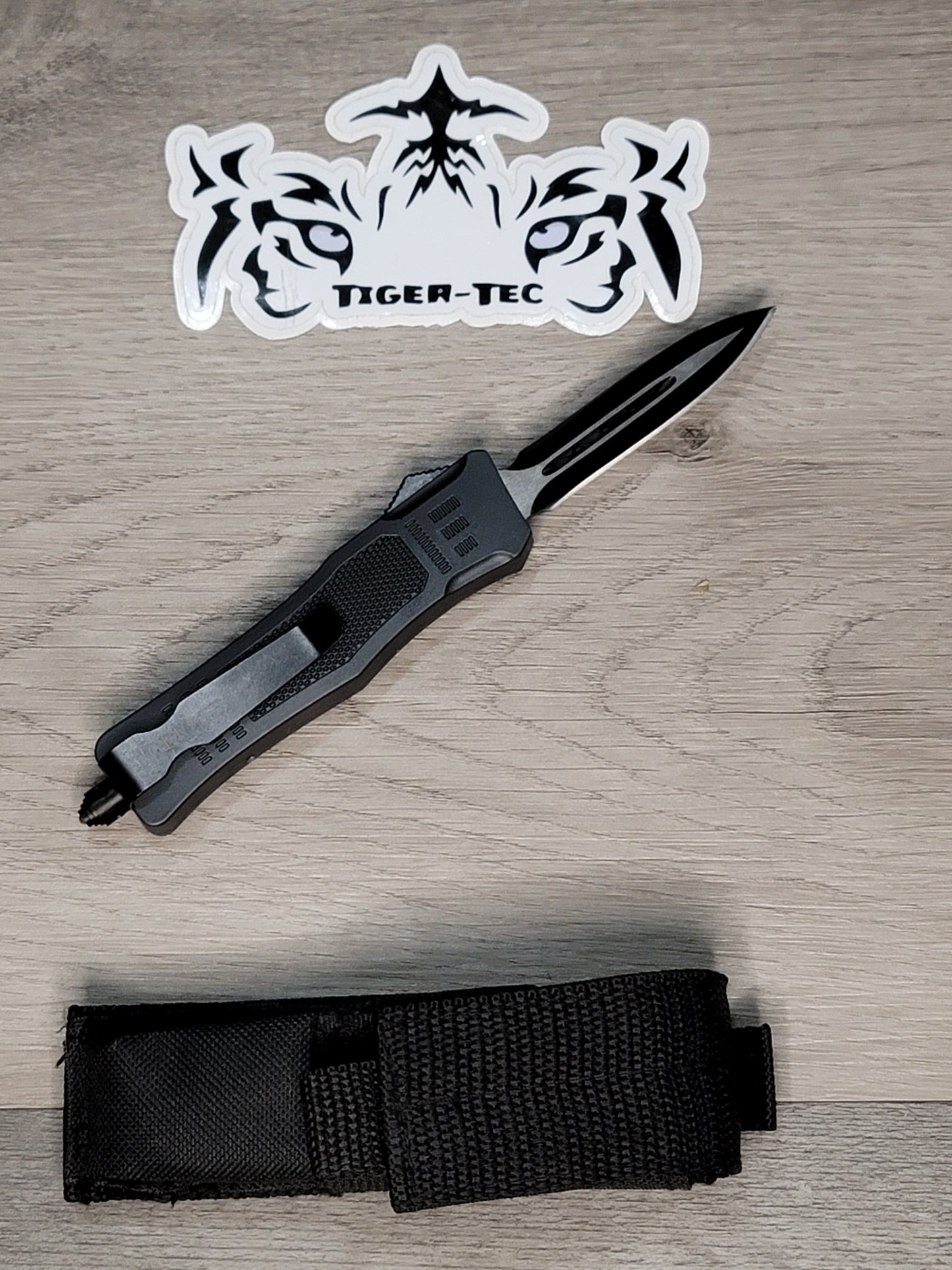 Tiger Tec Defender Black Out The Front Knife Dagger Blade