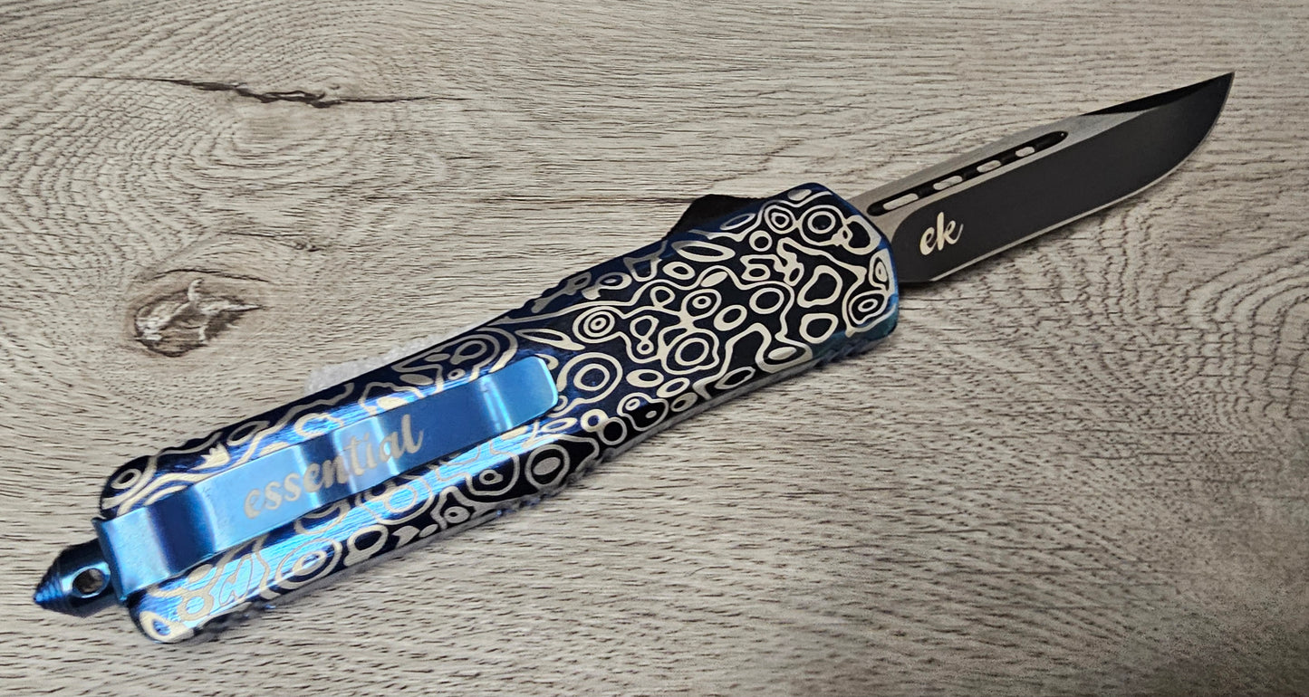 ESSENTIAL KNIVES "THE ESSENTIAL 9" COBALT Out The Front Knife DROP POINT Blade