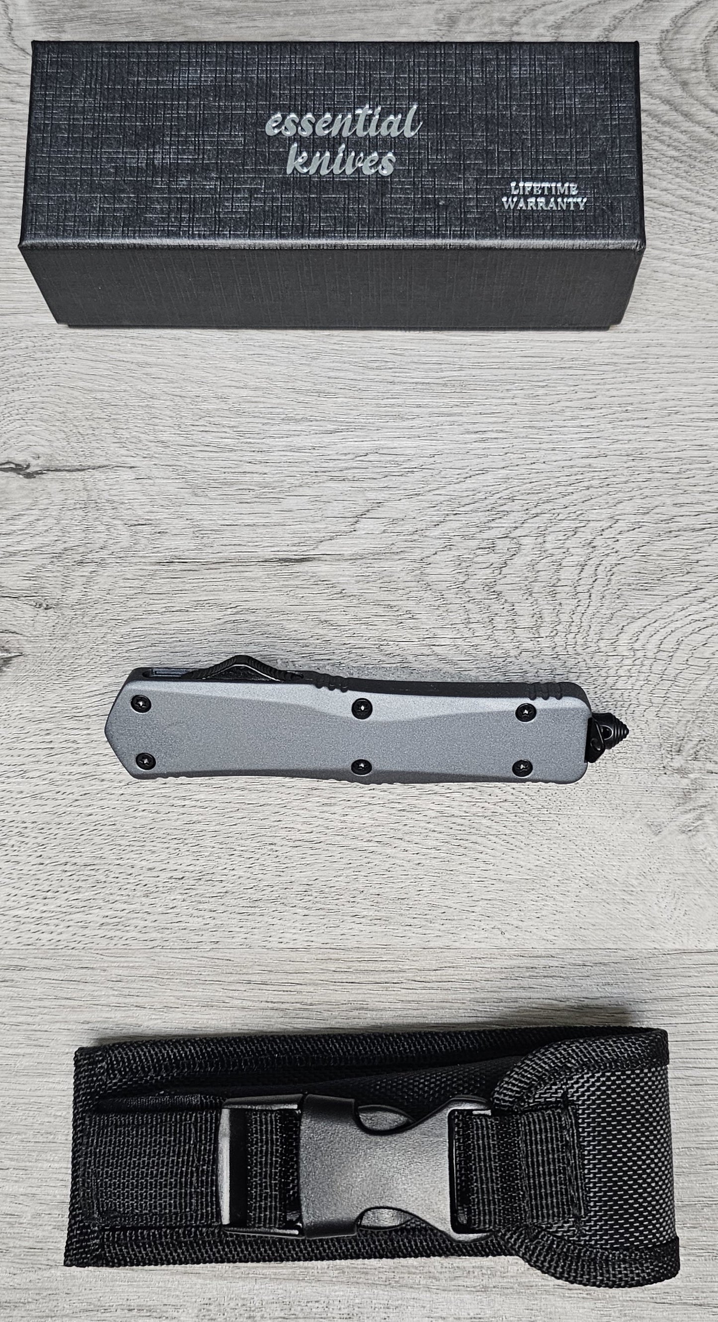 ESSENTIAL KNIVES "THE ESSENTIAL 9" GRANITE Out The Front Knife DAGGER Blade