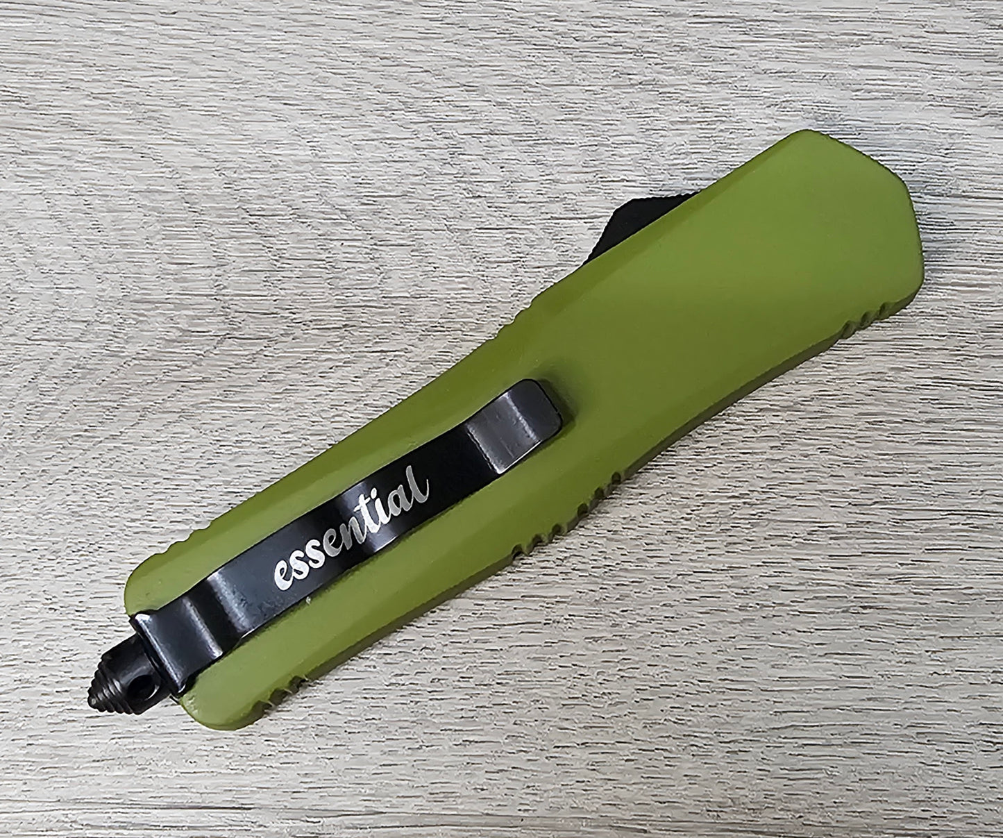 ESSENTIAL KNIVES "THE ESSENTIAL 9" OD GREEN Out The Front Knife DROP POINT Blade