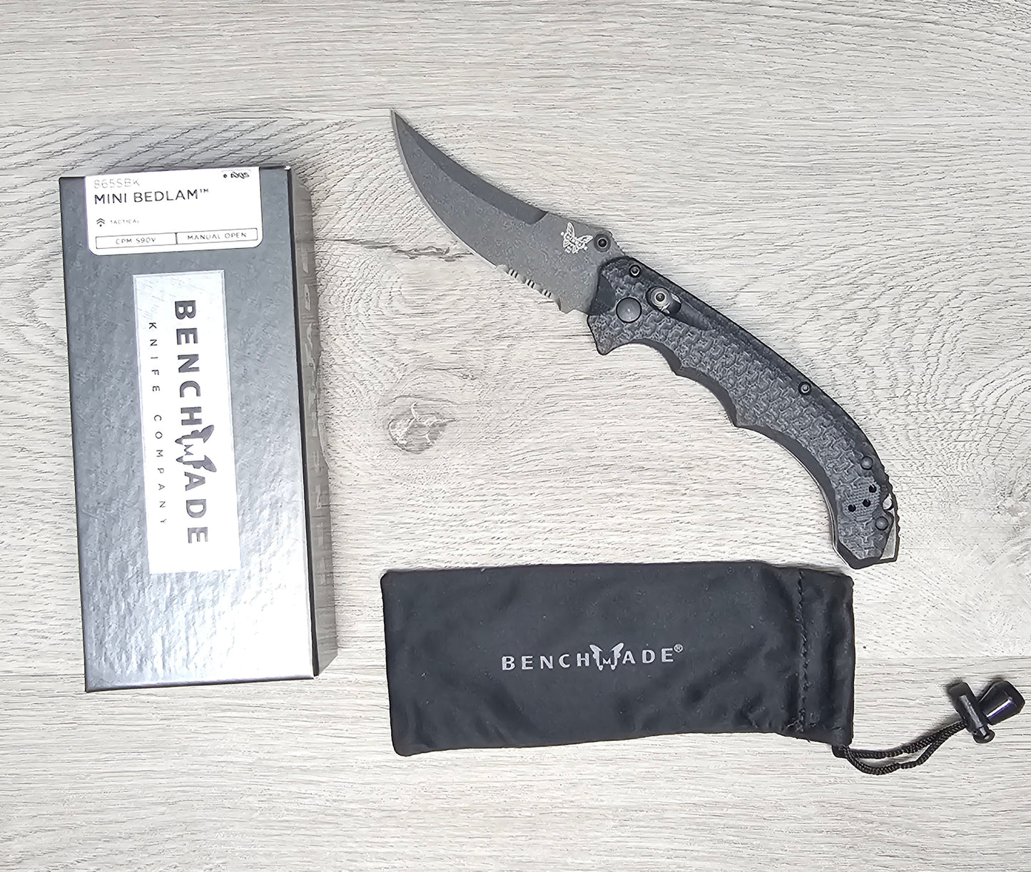 B-USA 865SBK M*NI BEDLAM. MADE on a BENCH in Oregon