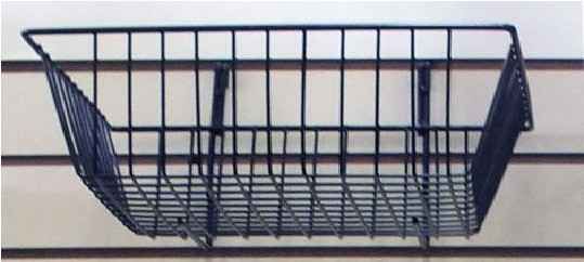 SHALLOW WIRE BASKET 12X12X4" FOR SLATWALL OR PEGBOARD #SW-SBSK