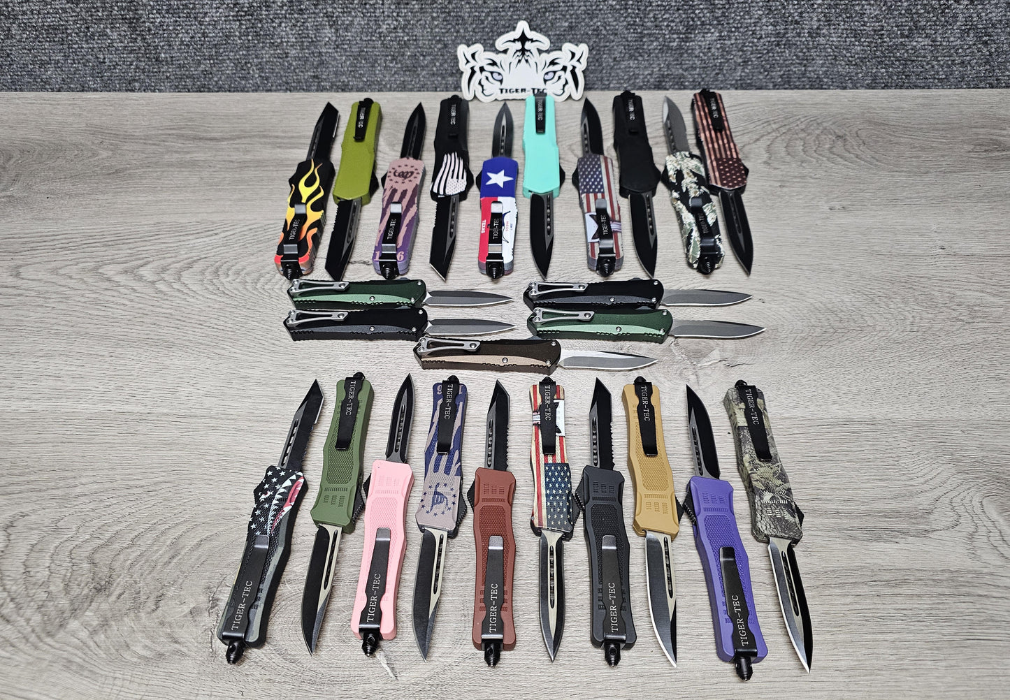 '-Tiger-Tec Pro-Pack Out The front Knives