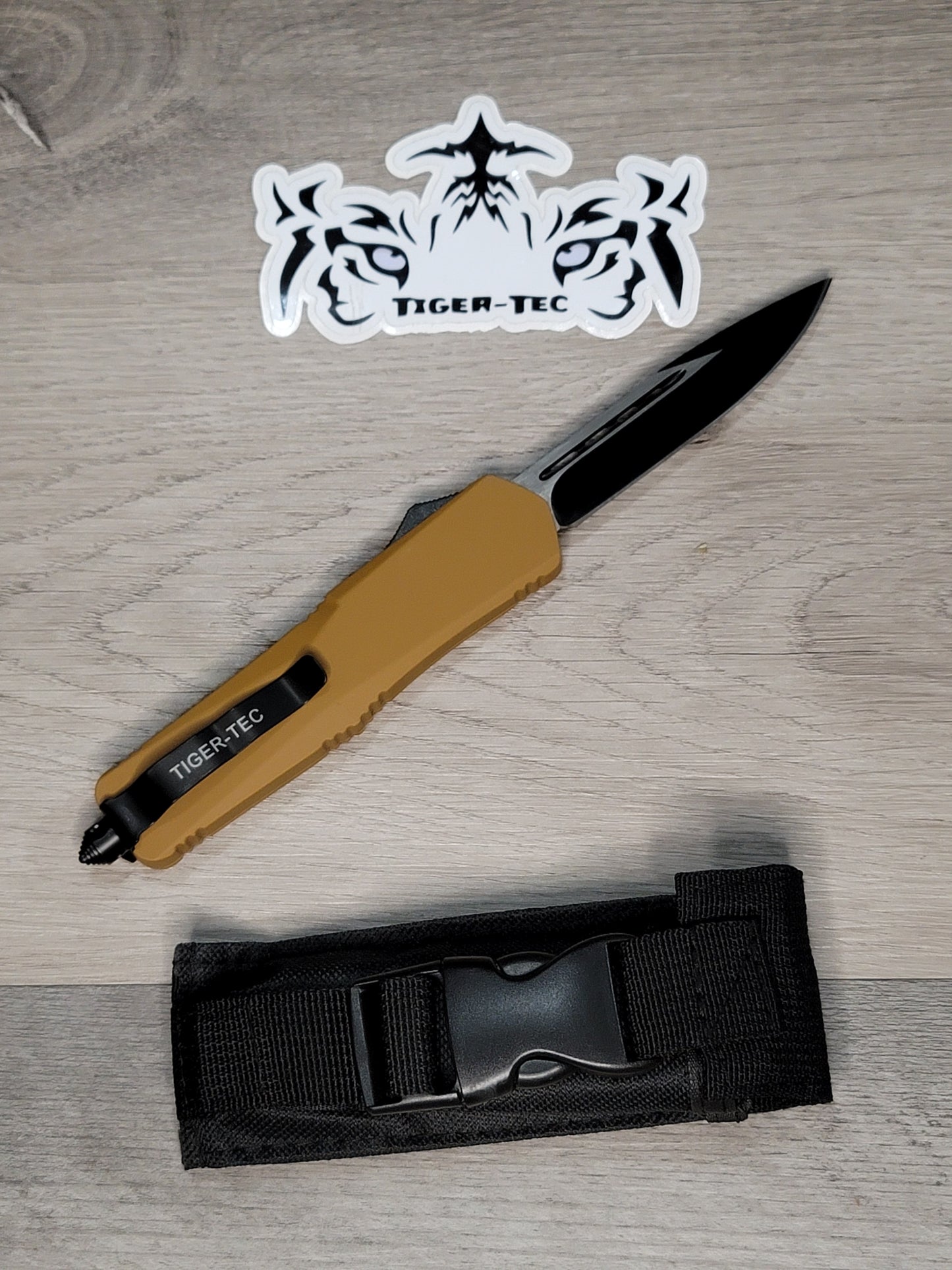 Tiger Tec Warrior Coyote Out The Front Knife Drop Point Blade