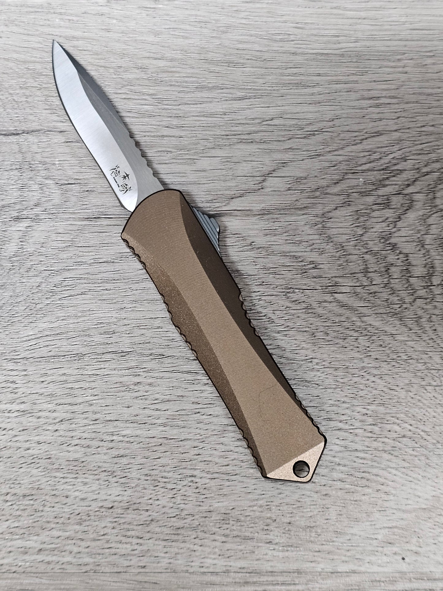 Tiger Tec X3 Coyote Out The Front Knife Drop Point Blade