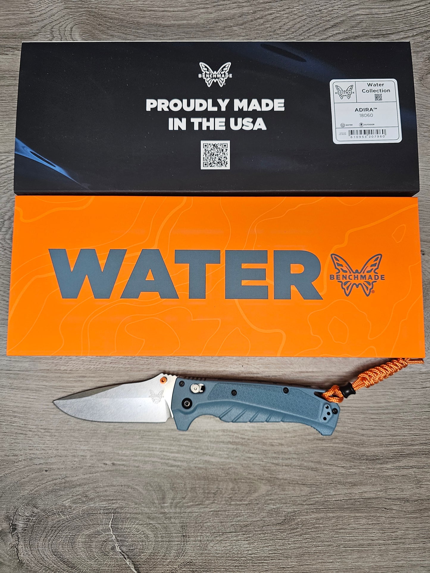 B-USA 18060 AD*RA WATER SERIES FOLDING KNIFE MADE on a BENCH in Oregon