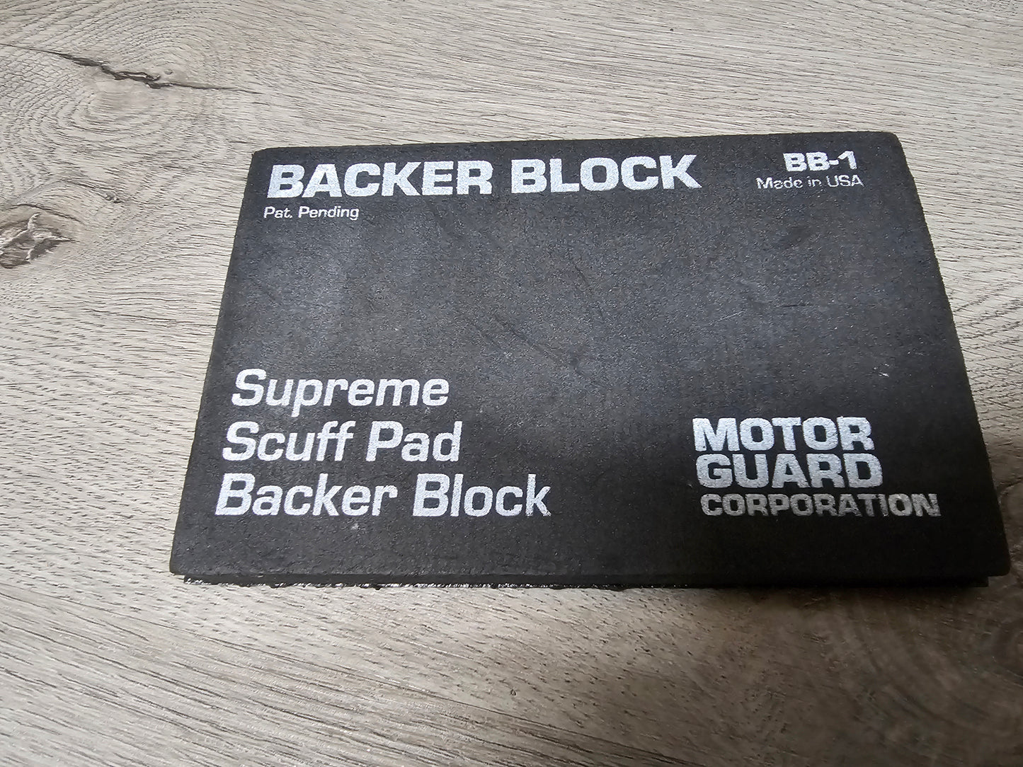 MOTOR GAURD BACKER BLOCK- SANDING BLOCK FOR SCOTCH BRITE PADS
