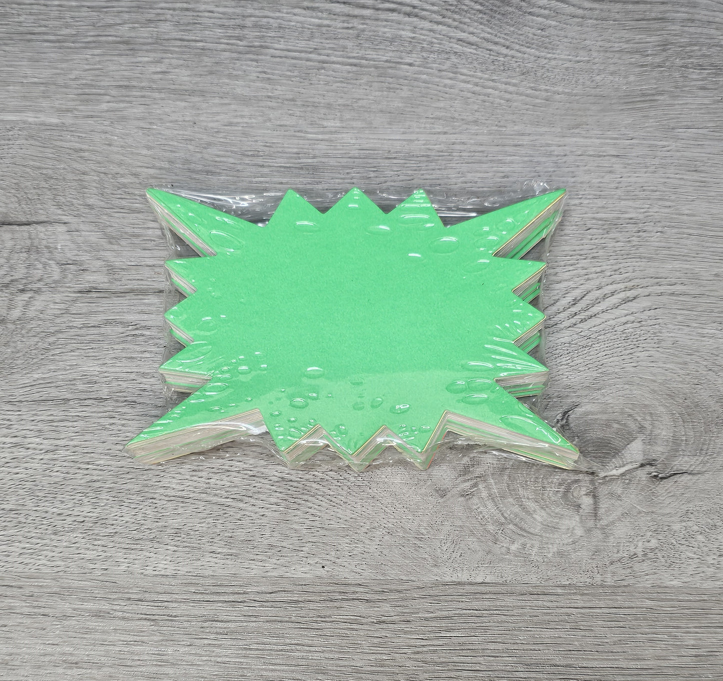 4"x 6" BURST SIGN 100 PIECES assorted YELLOW, ORANGE, GREEN, PINK