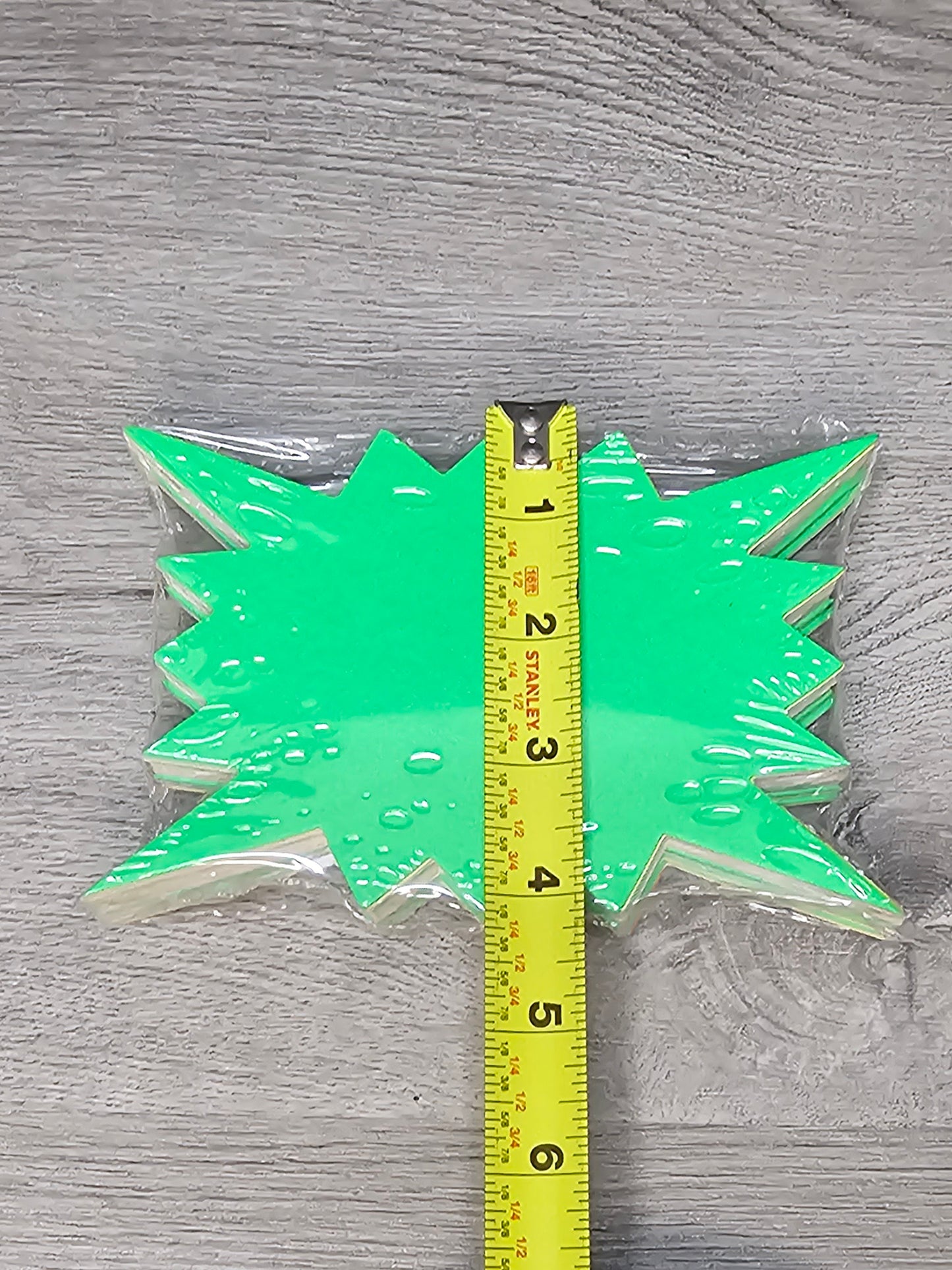4"x 6" BURST SIGN 100 PIECES assorted YELLOW, ORANGE, GREEN, PINK
