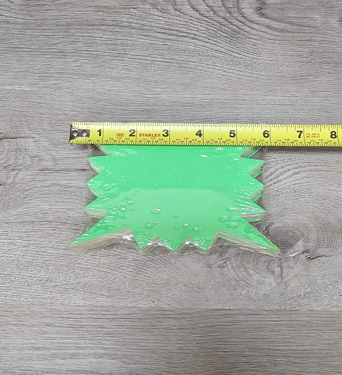 4"x 6" BURST SIGN 100 PIECES assorted YELLOW, ORANGE, GREEN, PINK
