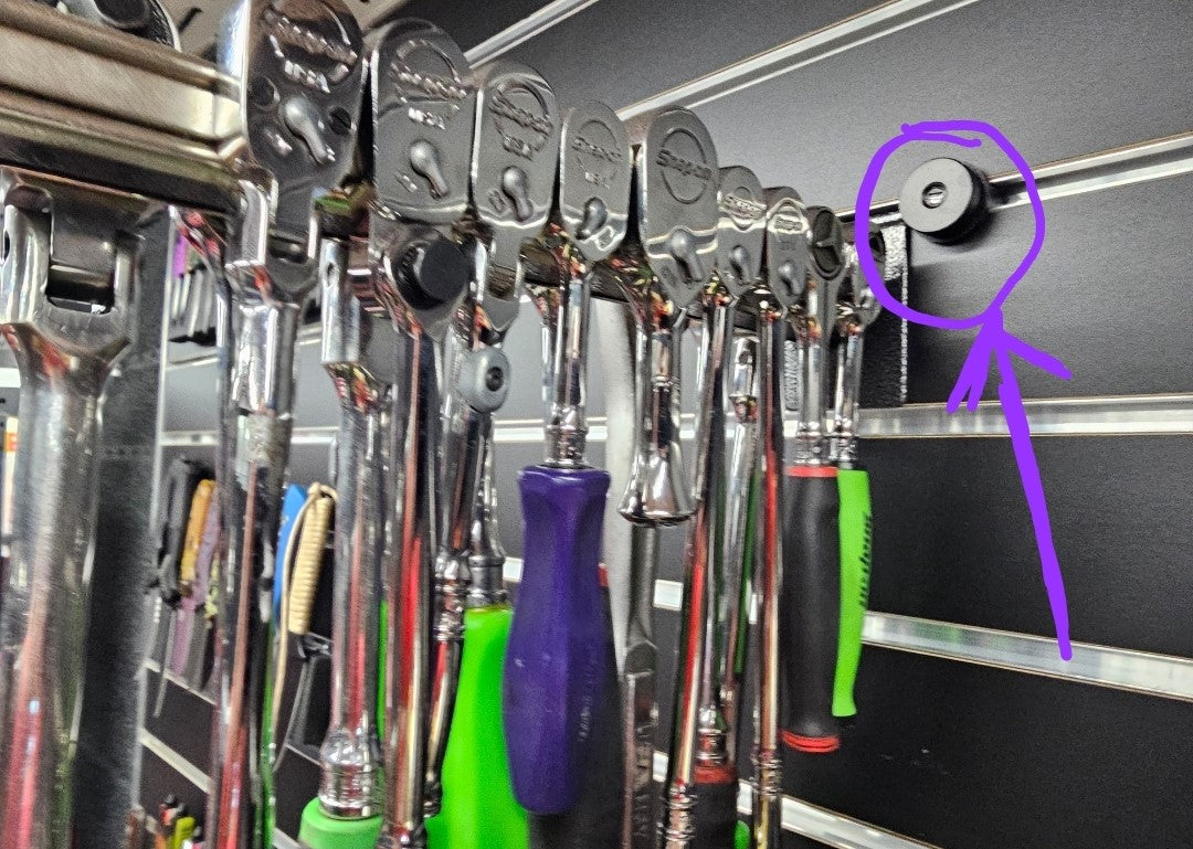 SLATWALL LOCK 6- PACK #SW-SLK6 (ALSO AVAILABLE INDIVIDUALLY)