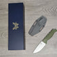 B-USA   15006-01 STEEP C*UNTRY DARK OLIVE FIXED BLADE KNIFE. MADE on a BENCH in Oregon