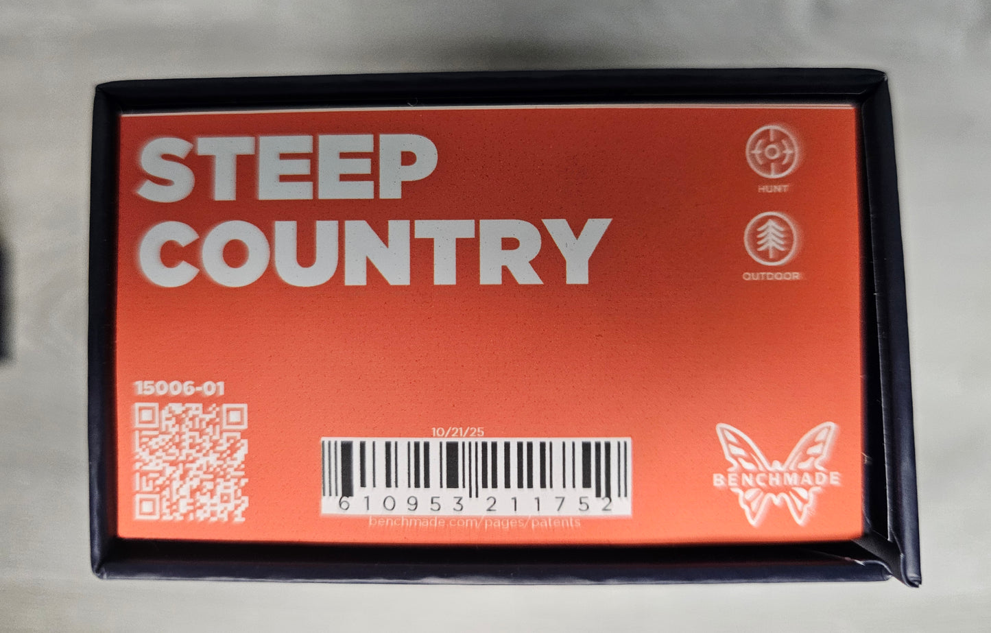 B-USA   15006-01 STEEP C*UNTRY DARK OLIVE FIXED BLADE KNIFE. MADE on a BENCH in Oregon