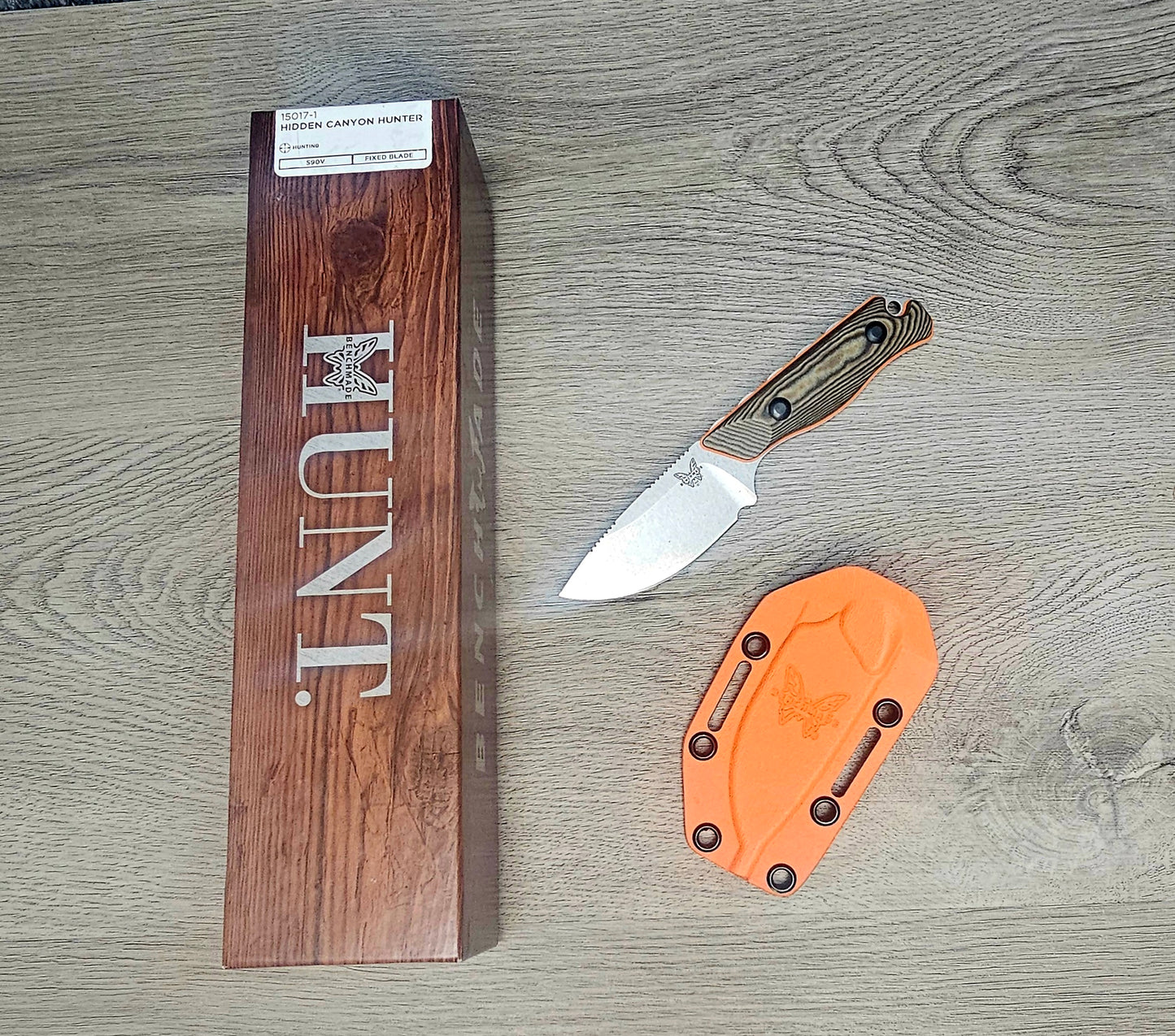 B-USA   15017-1 HIDD*N CANYON HUNTER FIXED BLADE KNIFE. MADE on a BENCH in Oregon