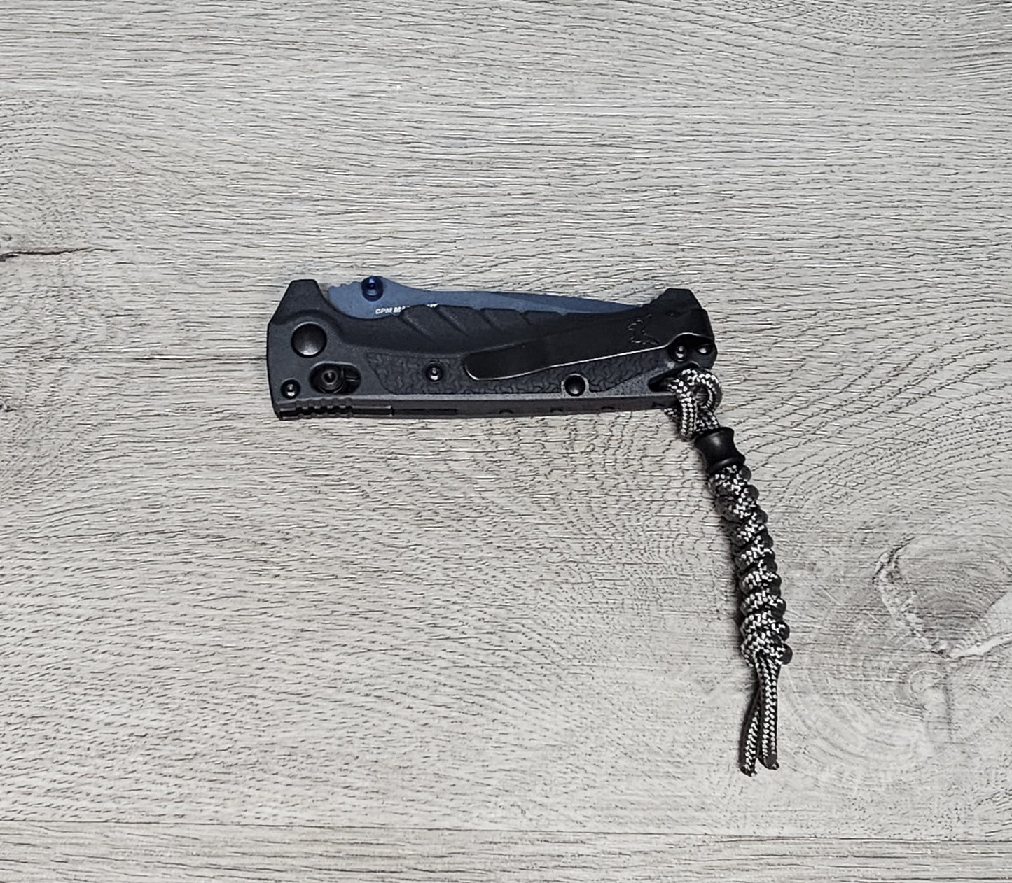 B-USA 18065BT-01  M*NI ADIRA WATER SERIES TEMPEST GRAY FOLDING KNIFE MADE on a BENCH in Oregon