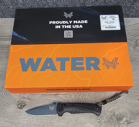 B-USA 18065BT-01  M*NI ADIRA WATER SERIES TEMPEST GRAY FOLDING KNIFE MADE on a BENCH in Oregon