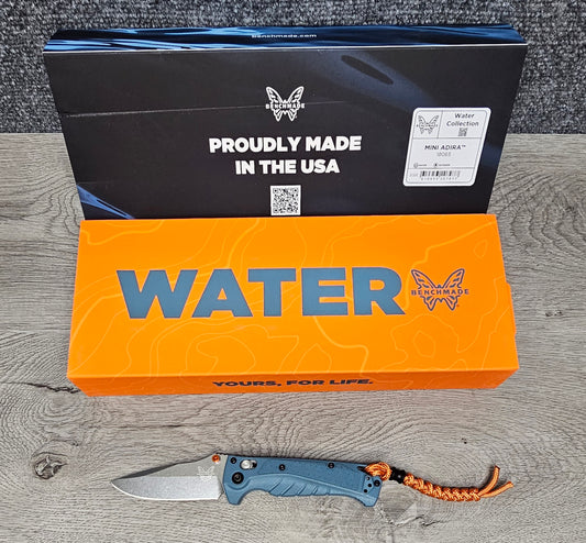 B-USA 18065 M*NI ADIRA WATER SERIES FOLDING KNIFE MADE on a BENCH in Oregon