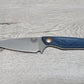 B-USA 203-04 DACI*N DENIM BLUE MICARTA MAGNA CUT FIXED BLADE KNIFE. MADE on a BENCH in Oregon