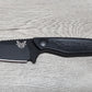B-USA 203BK-02 DACI*N Black MICARTA MAGNA CUT FIXED BLADE KNIFE. MADE on a BENCH in Oregon