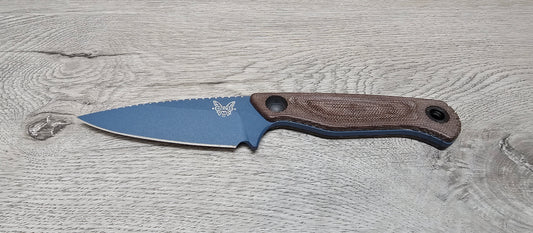 B-USA 203BT-03 DACI*N  BROWN MICARTA MAGNA CUT FIXED BLADE KNIFE. MADE on a BENCH in Oregon