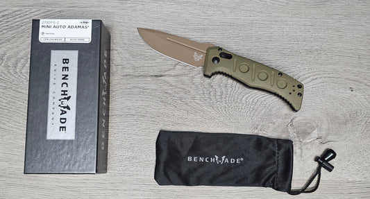 B-USA 2730FE-2 MINI AUTO ADAM*S OD GREEN G10 AUTO OPENING (NON 0TF) KNIFE . MADE on a BENCH in Oregon