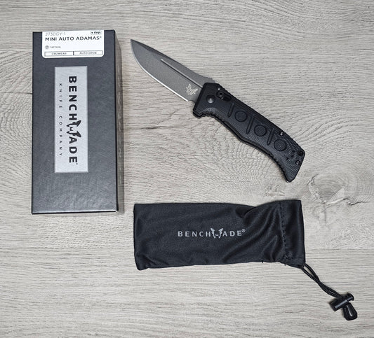 B-USA 2730GY-1 MINI AUTO ADAM*S BLACK G10 AUTO OPENING (NON 0TF) KNIFE . MADE on a BENCH in Oregon