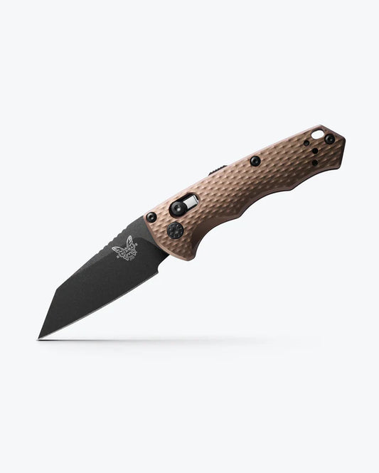 BENCHMADE Auto Immunity™  Flat Dark Earth Aluminum  Wharncliffe AUTO OPENING