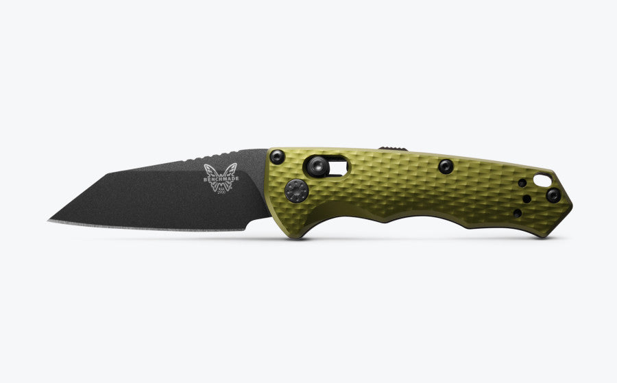 BENCHMADE Auto Immunity™  Woodland Green Aluminum  Wharncliffe AUTO OPENING