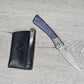B-USA 315 SUC*ESSOR CRATER BLUE ALUMINUM FOLDING KNIFE & SHEATH
