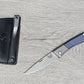 B-USA 315 SUC*ESSOR CRATER BLUE ALUMINUM FOLDING KNIFE & SHEATH